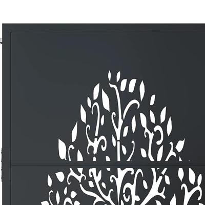 VidaXL Poort 100x175 cm met boomontwerp staal antracietkleurig VidaXL Poort 100x175 cm met boomontwerp staal antracietkleurig