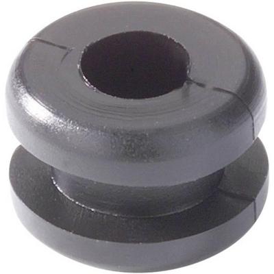 HellermannTyton HV1201B-PVC-BK-N1 Kabeldoorvoering Klem-Ø (max.) 4 mm Plaatdikte (max.) 2.5 mm PVC Zwart 1 stuk(s)