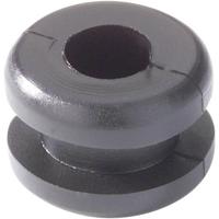 HellermannTyton HV1201B-PVC-BK-N1 Kabeldoorvoering Klem-Ø (max.) 4 mm Plaatdikte (max.) 2.5 mm PVC Zwart 1 stuk(s) - thumbnail
