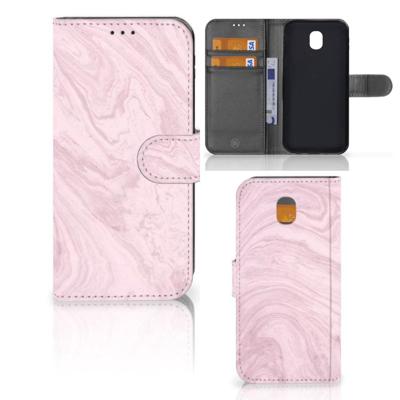 Samsung Galaxy J5 2017 | Bookcase | Marble Pink - Origineel Cadeau Vriendin
