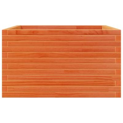 Plantenbak 80x80x45,5 cm massief grenenhout wasbruin