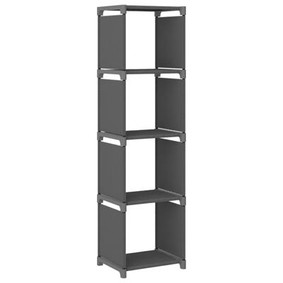 VidaXL Kast met 4 vakken 69x30x72,5 cm stof grijs VidaXL Kast met 4 vakken 69x30x72,5 cm stof grijs