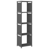 VidaXL Kast met 4 vakken 69x30x72,5 cm stof grijs - thumbnail