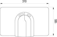 Wisa Serie 2100 bedieningspaneel glans wit tbv Wisa 2100 reservoir - thumbnail