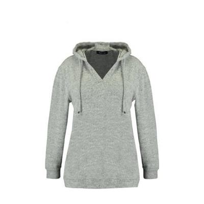 MS Mode gemêleerde hoodie grijsgroen