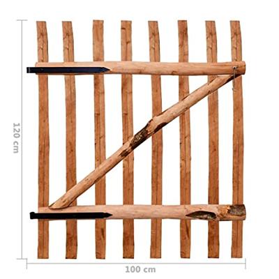 vidaXL Poort enkel 100x120 cm geïmpregneerd hazelaarhout
