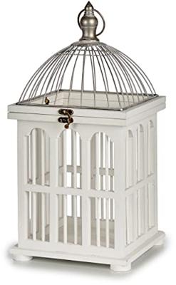 Decoratieve kooi Gift Decor 1014056 Wit 30 x 59 x 30 cm (2 Stuks)