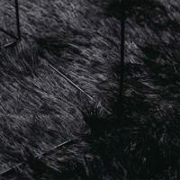 Hoogpolig vloerkleed NAVARRA 240x240 cm polyester zwart - thumbnail