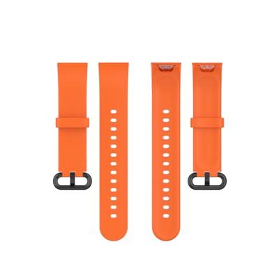 By Qubix - Classic siliconen sportbandje - Oranje - Compatible met Xiaomi Mi Watch Lite/Redmi Watch - Compatible Xiaomi bandje