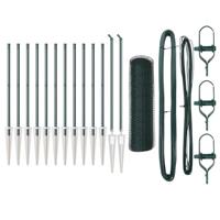 VidaXL Afrasteringspaal groen 25 x 0,5 m (13 mm gaas) staal - thumbnail