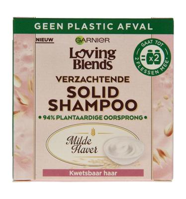 Garnier Loving blends solid shampoo milde haver 60 Gram Garnier Loving blends solid shampoo milde haver 60 Gram