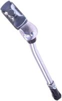 Simson zijstandaard verstelbaar met 30mm brede plaat zilver - thumbnail
