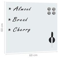 VidaXL Magneetbord voor aan de wand 60x60 cm glas - thumbnail