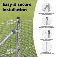 VidaXL Afrasteringspaal zilver 25 x 0,4 m (16 x 16 mm gaas) staal - thumbnail