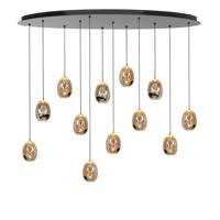 Highlight Hanglamp Golden Egg ovaal 12 lichts L 140 cm amber-zwart - thumbnail