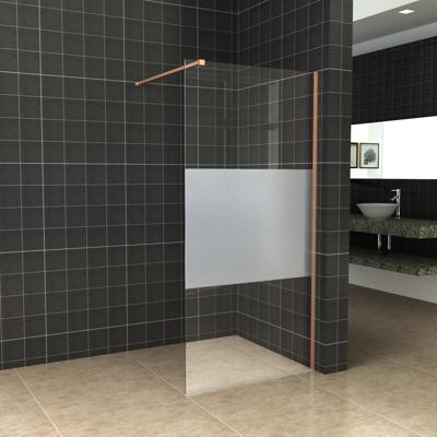 BWS Inloopdouche Pro Line Middenband 90x200 Geborsteld Brons Koper Profiel en Stang BWS Inloopdouche Pro Line Middenband 90x200 Geborsteld Brons Koper Profiel en Stang