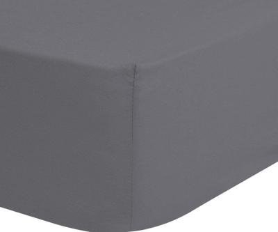 HIP Hoeslaken, Grijs - (140x200 cm) - Katoen Satijn