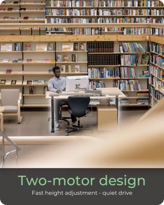 ICY BOX Zit-sta-bureauframe Elektrisch in hoogte verstelbaar Hoogte: 620 tot 1280 mm (b x d) 1700 mm x 300 mm IB-EW205B-T 60866