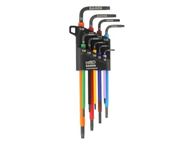 Bahco Torx sleutelset T8 - T40 Stiftsleutels, TORX®, lang, gefosfateerd, gekleurd, metrisch - 9-delig - C1997TORX/9P