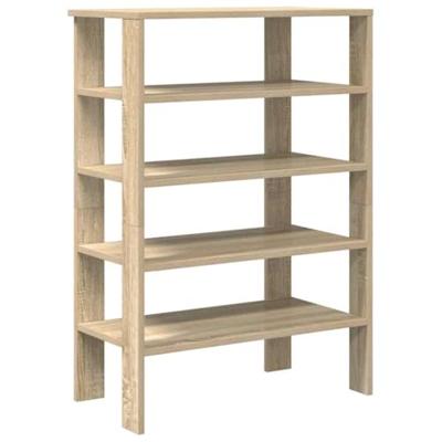 VidaXL Schoenenrek 61x32x87,5 cm bewerkt hout sonoma eikenkleurig VidaXL Schoenenrek 61x32x87,5 cm bewerkt hout sonoma eikenkleurig