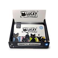 Lucky de Zwarte Kat Magnetische Boekenlegger Set - thumbnail