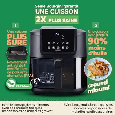 Airfryer Bourgini 184172 Zwart 8 L