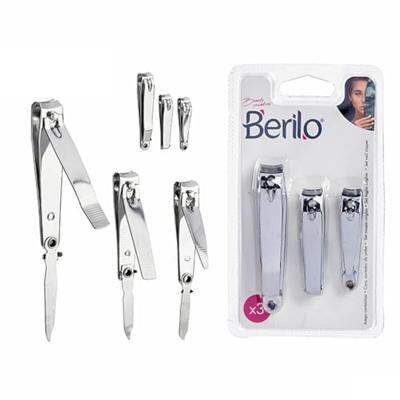 Nagelknipper Berilo 1703239 Zilverkleurig Metaal (12 Stuks)