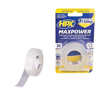 HPX Max Power Transparent bevestigingstape | 19mm x 2m - HT1902 HT1902