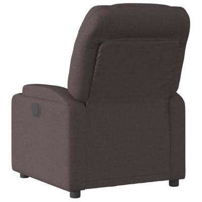 Fauteuil verstelbaar elektrisch stof donkerbruin - thumbnail
