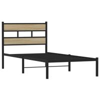 Bedframe zonder matras metaal sonoma eikenkleurig 100x200 cm - thumbnail