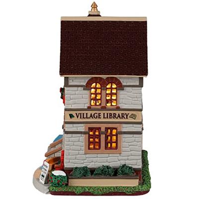 Village Library battery operated Led Kerst LEMAX - Lemax