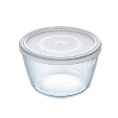 Pyrex Cook and Freeze Ronde Glazen Vershoudschaal met Deksel 1.1L Pyrex Cook and Freeze Ronde Glazen Vershoudschaal met Deksel 1.1L
