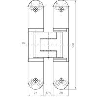 SIMONSWERK deurveerscharnier - Tectus TE 340 RD - 160 mm - 80 kg - RVS-look - thumbnail