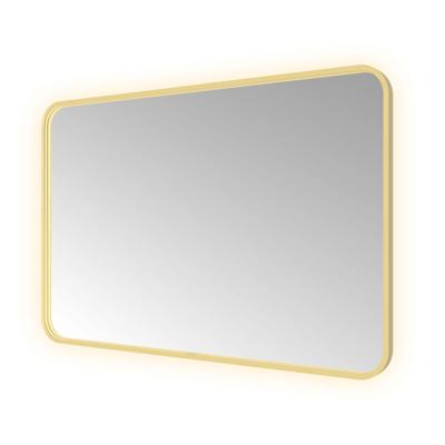 Spiegel Hotbath &MORE 80x120 cm LED-Verlichting Spiegelverwarming Rechthoek Afgerond Geborsteld Messing PVD