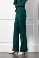 Flair bonded drawstring trousers - bottle green - 13168 - thumbnail