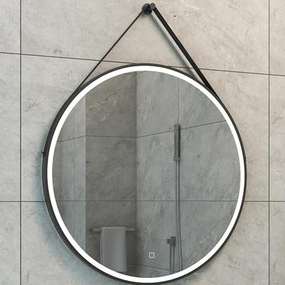 Wiesbaden Cinto LED Badkamerspiegel - Rond. Dimbaar & Verwarmd - 80cm Zwart