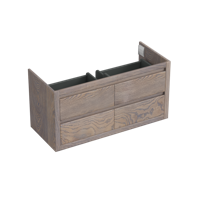 Onderkast Forzalaqua Gela 120x51x60 Cm 4 Softclose Lades Eiken Silver Grey - thumbnail