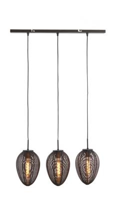 Light & Living Hanglamp 'Yaelle' 3-Lamps, kleur Mat Zwart Light & Living Hanglamp 'Yaelle' 3-Lamps, kleur Mat Zwart