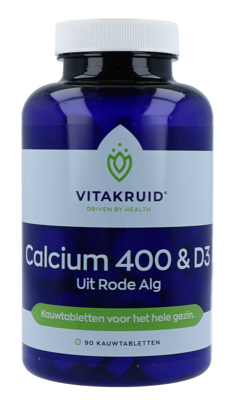 Vitakruid Calcium 400 & D3 uit duurzame Rode Alg Aquamin TG® Vitakruid Calcium 400 & D3 uit duurzame Rode Alg Aquamin TG®