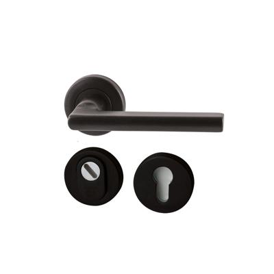 Hardbrass Achterdeurset Silvia compleet SKG3 met kerntrekbeveiliging - puurzwart