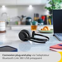 Jabra Evolve2 55 Link 380/390a UC Mono On Ear headset Bluetooth Mono Zwart Noise Cancelling, Ruisonderdrukking (microfoon) Mono Computer - thumbnail