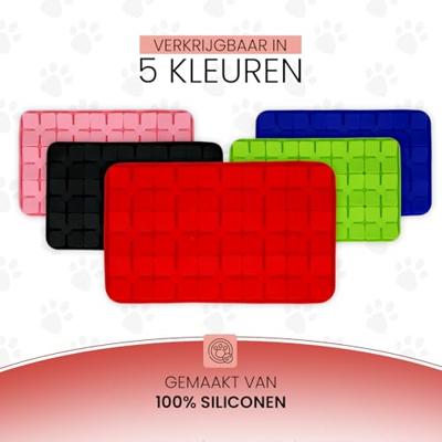 Eat Slow Live Longer Lick Mat Dimensions Flower Red