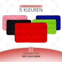 Eat Slow Live Longer Lick Mat Dimensions Flower Red - thumbnail