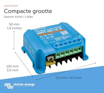 Victron Energy SCC110015060R Laadregelaar voor zonne-energie MPPT 12 V, 24 V 15 A