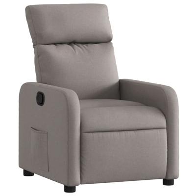 Fauteuil verstelbaar stof taupe - thumbnail