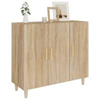 Dressoir 90x34x80 cm bewerkt hout sonoma eikenkleurig - thumbnail