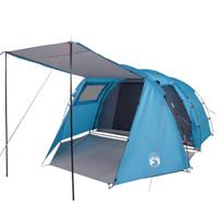 Tunneltent 4-persoons waterdicht blauw - thumbnail