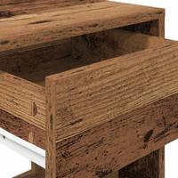 Nachtkastjes 2 st met lade 35x34x66,5 cm oud houtkleurig - thumbnail