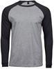 Tee Jays TJ5072 Men´s Baseball Tee - Heather/Black - S