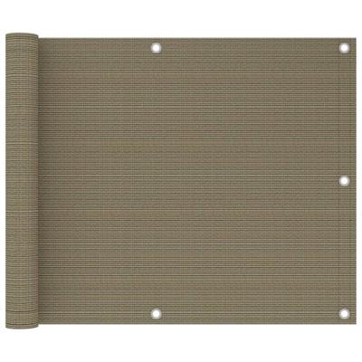 VidaXL Balkonscherm 75x500 cm hdpe taupe